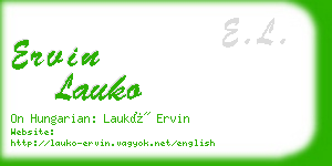 ervin lauko business card